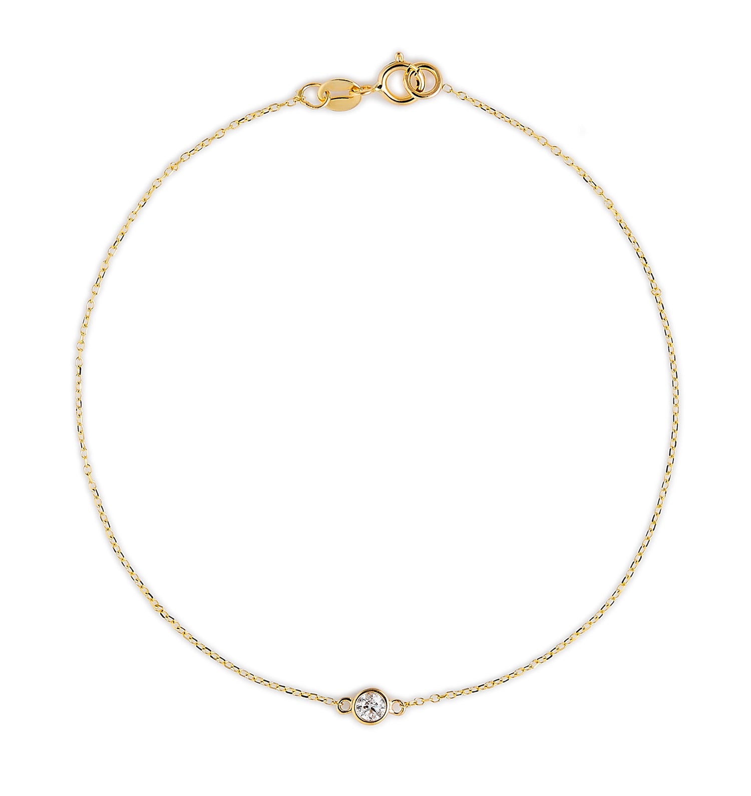 0.08ct Lab Diamond Bracelet set in 9K Yellow Gold